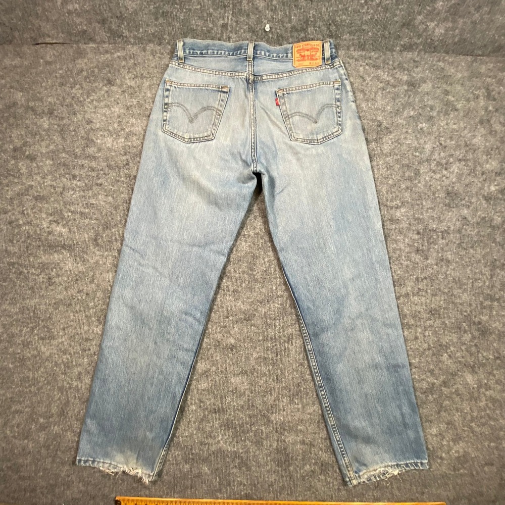 Levis 550 Relaxed Fit Jeans Mens 36x34 Light Wash Blue Denim Distressed 90s